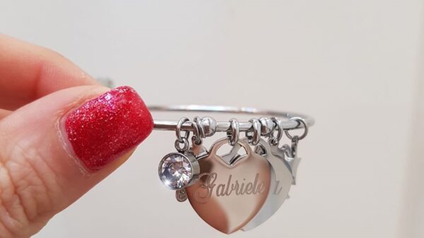 Bracciale kidut ciondolo cuore Personalizzato
