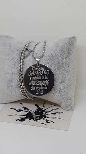 Collana in acciaio "L'Insegnante che crede in Me"