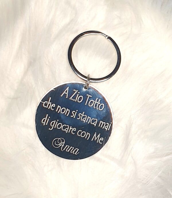Il Portachiavi Basic Cerchio 5cm Personalizzabile