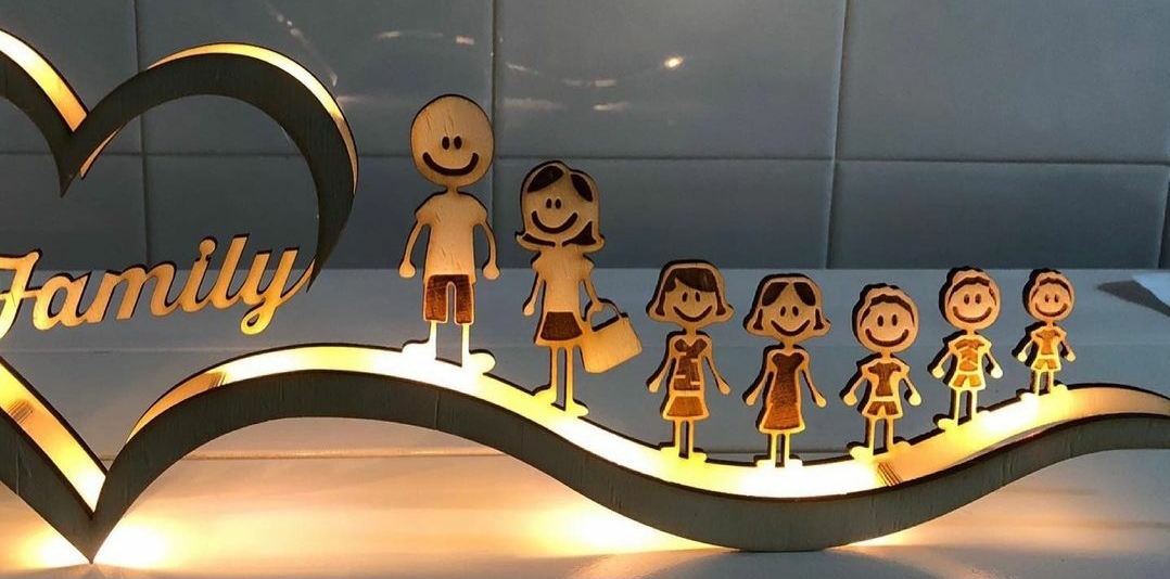 Lampada Led Design Family Personalizzabile