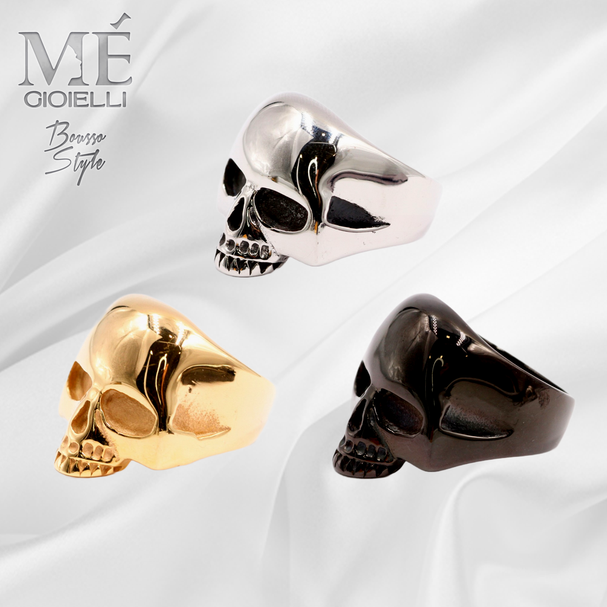 Anello Teschio Liscio