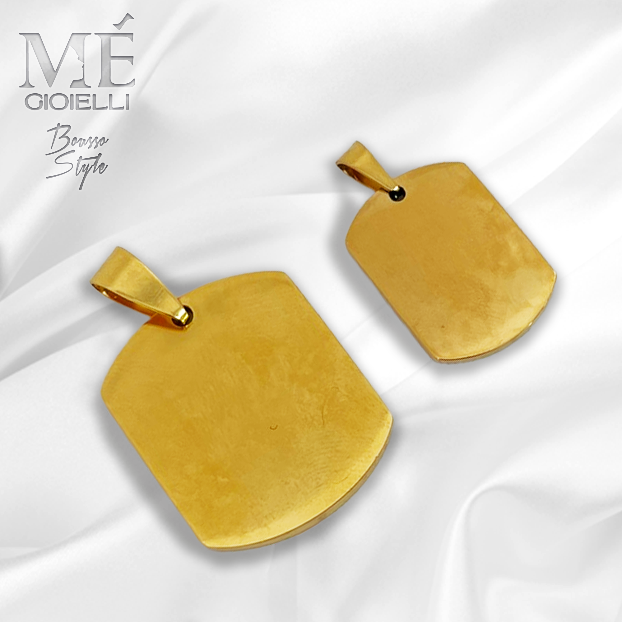 Ciondolo Piastrina Smussata Gold