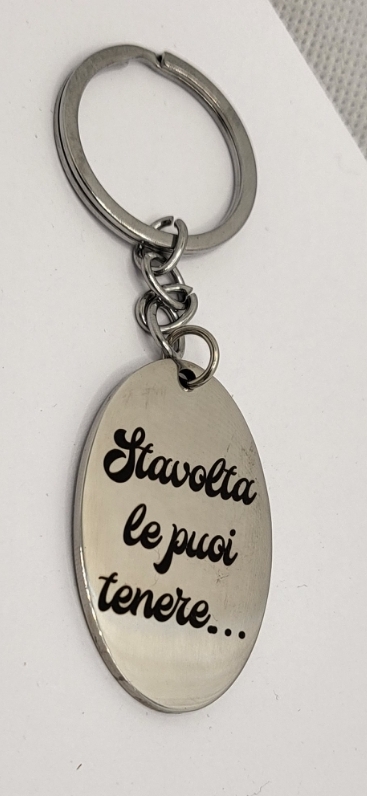 Portachiavi Ovale Personalizzabile 1 Portachiavi Ovale Personalizzabile 1