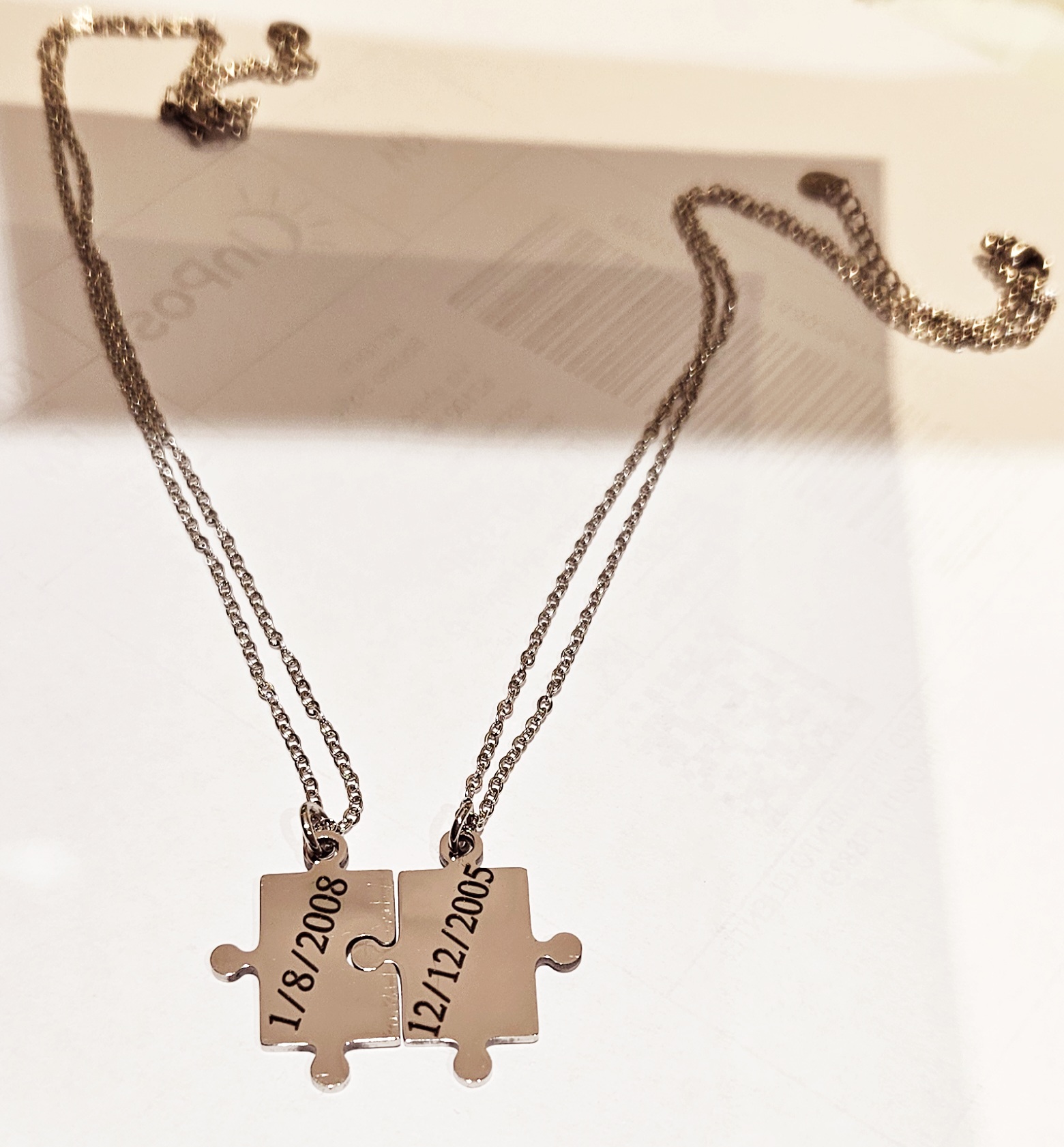 Collana Metà Puzzle Personalizzabile Collana Metà Puzzle Personalizzabile