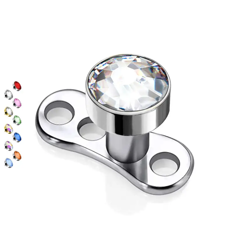 Dermal anchor con cristallo
