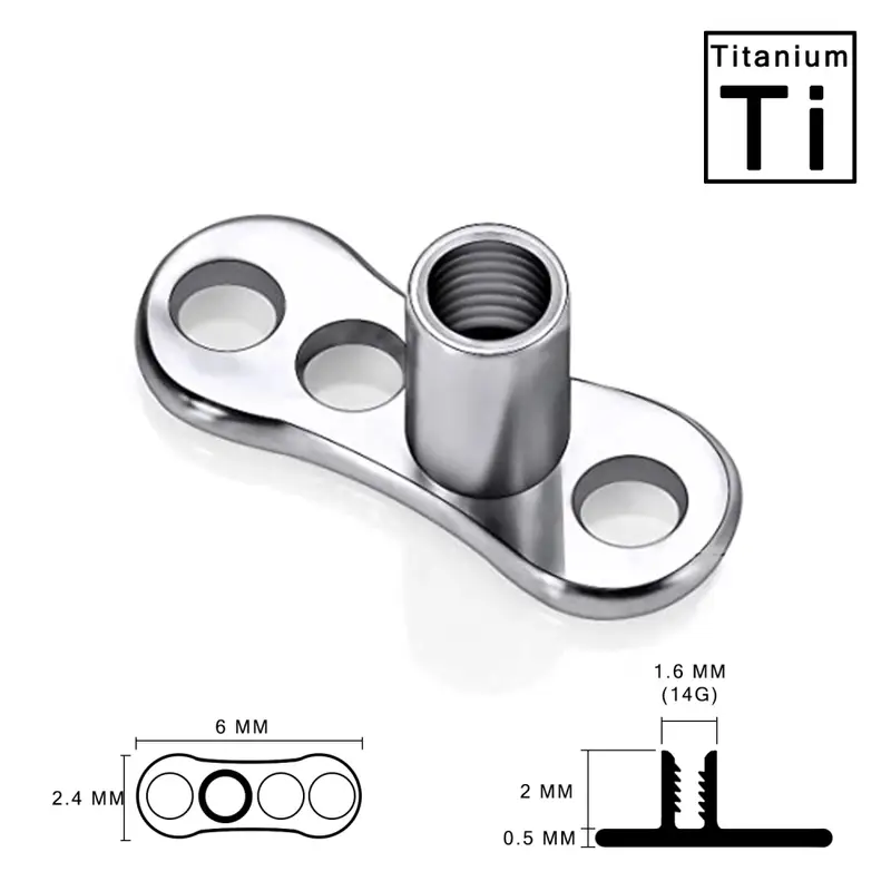 Dermal anchor con cristallo 1 Dermal anchor con cristallo 1