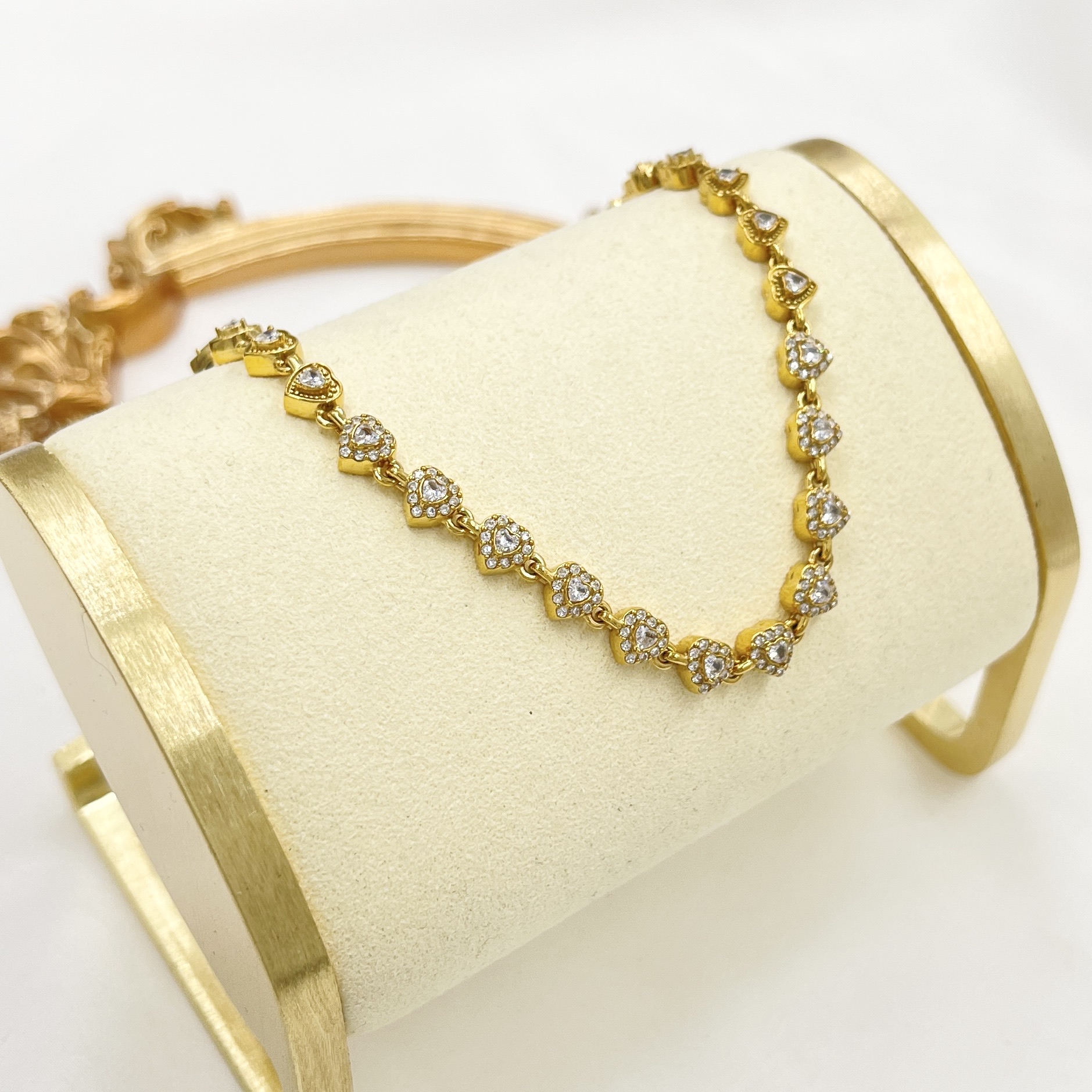 Collana Daimond Cuoricini Alternati Collana Daimond Cuoricini Alternati