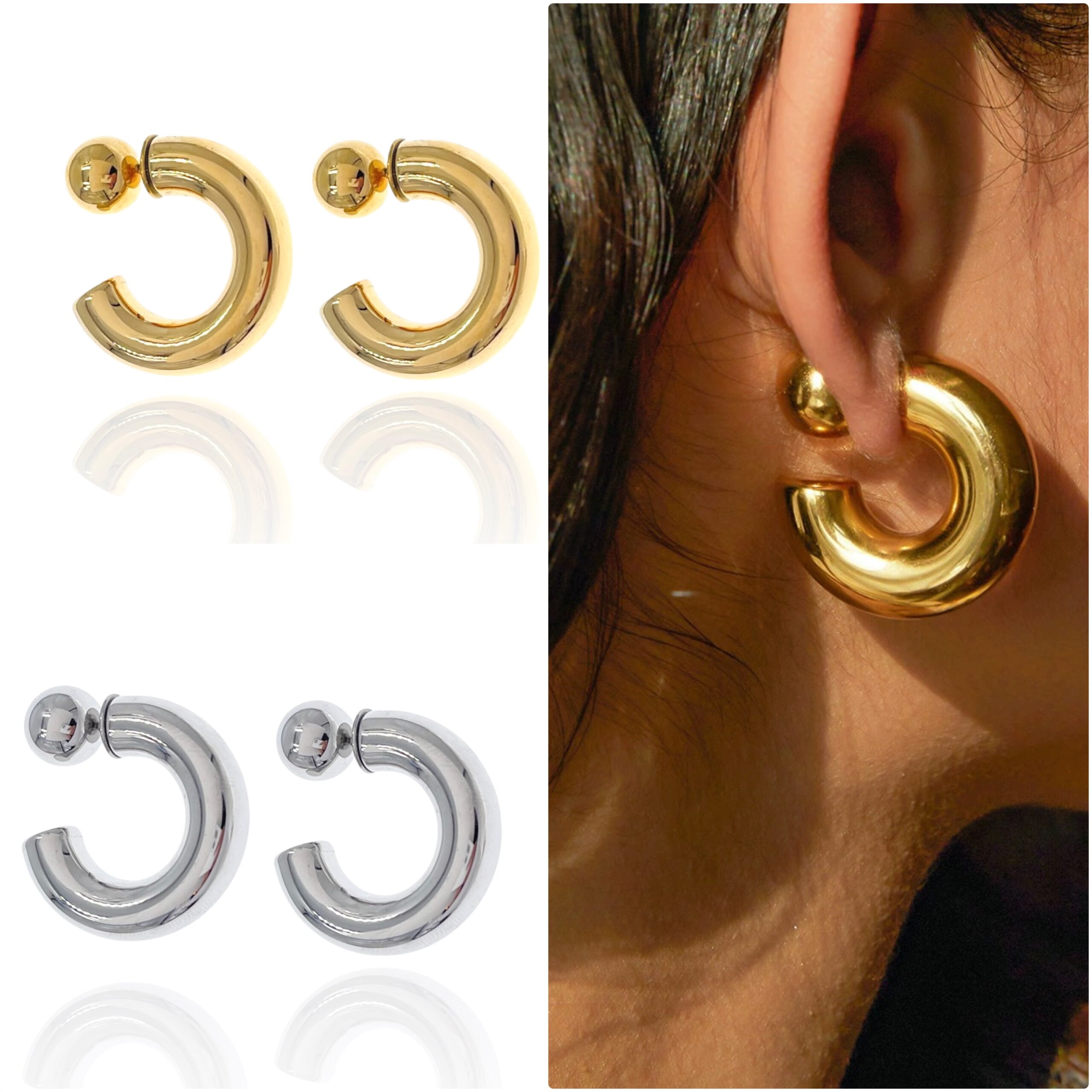 Orecchini Bomb Chiusura Pallina