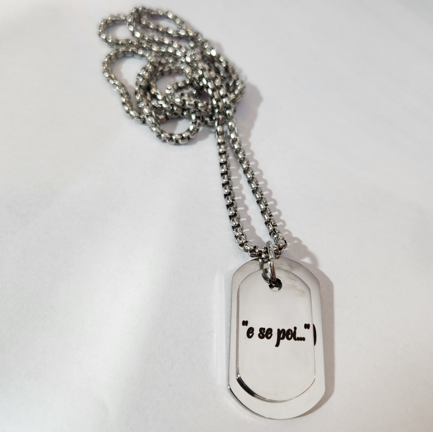 Collana Doppia Piastrina Personalizzabile Collana Doppia Piastrina Personalizzabile